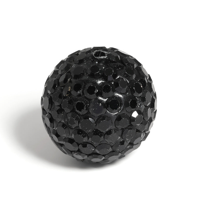 Wholesale 10pcs/pack 16mm Shambhala Clay Drill Ball Colorful Rhinestone Soft Clay Beads